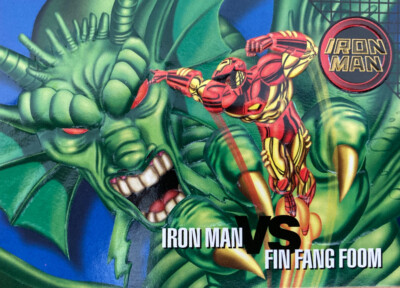 Marvel Vision Embossed Fin Fang Foom Iron Man #97 Fleer/Skybox 1996
