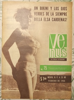 VENUS LAS ESTRELLAS #75 FEB 1966, ELSA CARDENAS /DIANA ARRIAGA, SEXY MAGAZINE