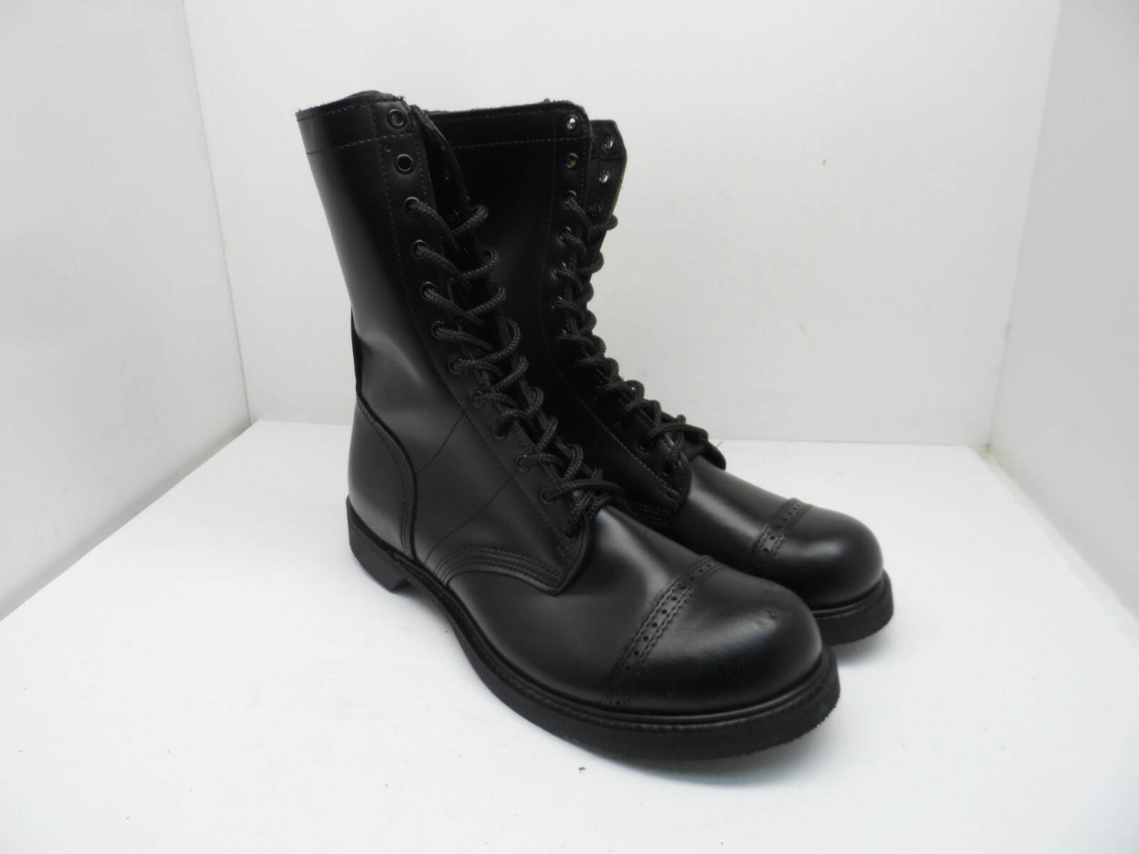 black leather jump boots