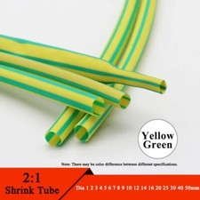 Yellow-Green Heat Shrink Tubing 1mm-50mm Cable Heatshrink Sleeving Car 2:1 Ratio
