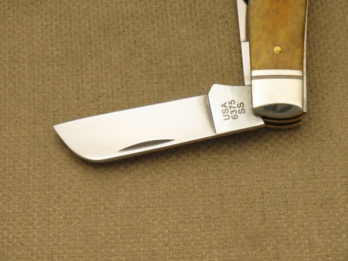 Case XX USA 2023 Stamp 6375 SS Jumbo Stock Knife - Smooth Antique Bone - MINT - Picture 9 of 13