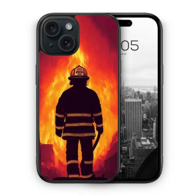 Feuerwehr vs Flammen Silikon Hülle für z.B. iPhone 12 13 14 15 16,Plus Pro Max u