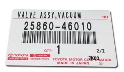 TOYOTA CAMRY GSV70L 18-22 Genuine Vacuum Switching Valve No1 25860