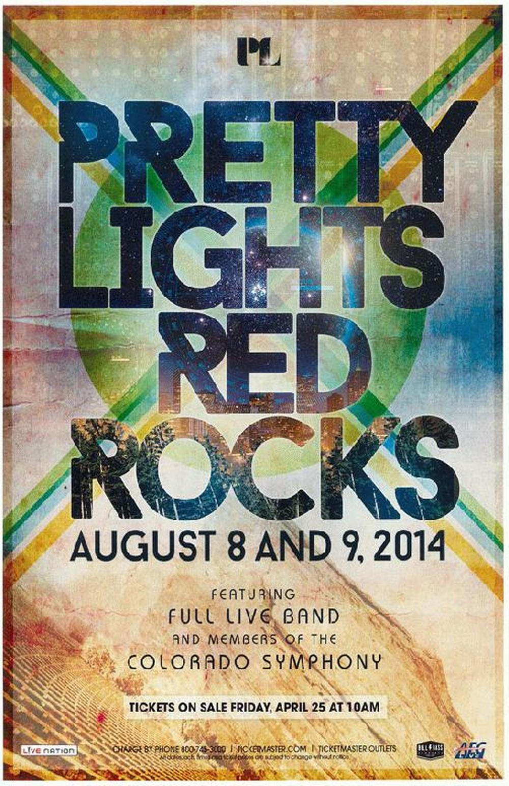 Red Rocks 2014 Poster Red Rocks Amphitheatre, Morrison, CO