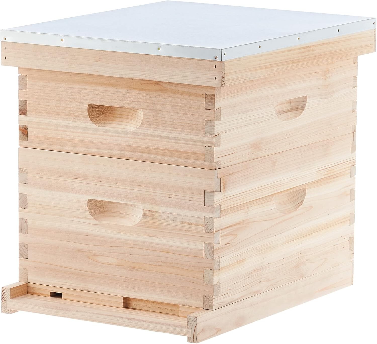 User-Friendly 10 Frame Beehive Kit - Includes Super and Brood Box for Beginners