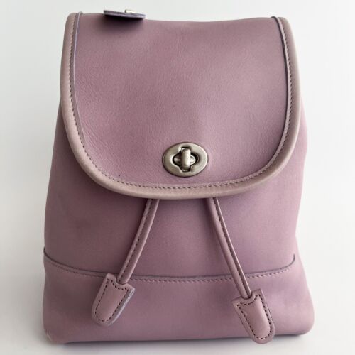 Vintage Coach Daypack 9960 Lavender Green Backpack Glove-Tanned Leather - Picture 2 of 24