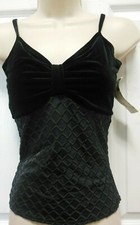 Velvet diamond Burnout camisole dance top Black ch/ladies Matte spandex 30 ret