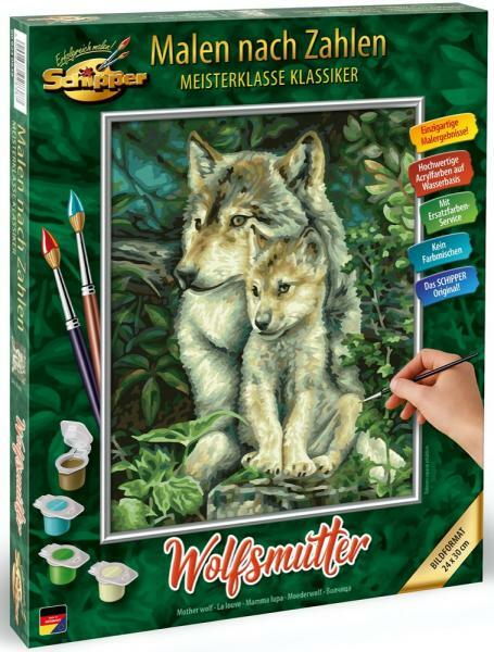 Schipper Malen Nach Zahlen Master Class Classic 24X30Cm Wolfsmutter 609240838-image