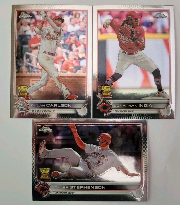 2022 Topps Chrome All Star Rookie 3 Card Lot Carlson India Stephenson