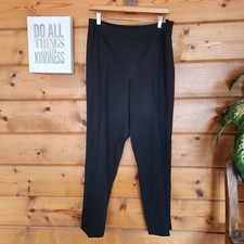 Anne Klein Black Wool Blend Dress Pants Straight Leg Twill Trousers Size 6 X 29"