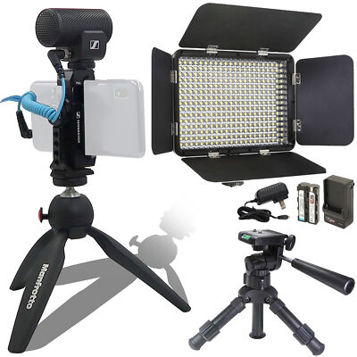 Sennheiser Professional MKE 200 Mobile Kit + LED Light Essential Vlogging Kit
