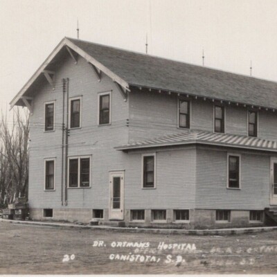1920s RPPC Dr Ortman Hospital Canistota McCook County South Dakota SD Postcard 2