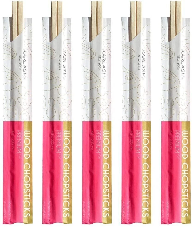 Karlash Wood Chopstick Premiun Quality (G4) 100 pcs   4.2 x 203 MM Eco Friendly - Image 4 of 4