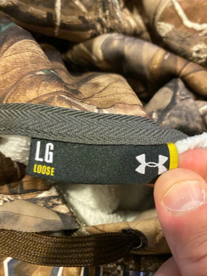 Moletom Akron Zips com capuz grande camuflagem realtree Under Armour masculino Y2K - Imagem 3 de 4