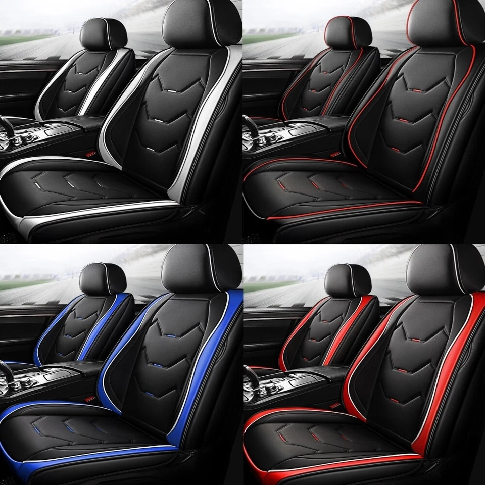 For Buick Car Sedan 5 Seat Covers Full Set 3D PU Leather Front Rear Cushion Pads - Image 4 of 4