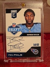 2017 Elite Pen Pals Taywan Taylor DOUBLE Autograph BLACK INK Error Card