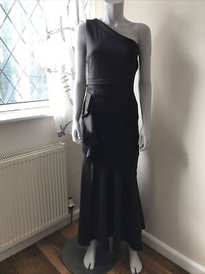 BODYFLIRT BOUTIQUE Black Stretchy Long Evening Mermaid Dress With Split Size S