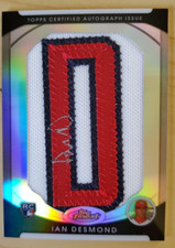 2010 Topps Finest Ian Desmond Autographed 