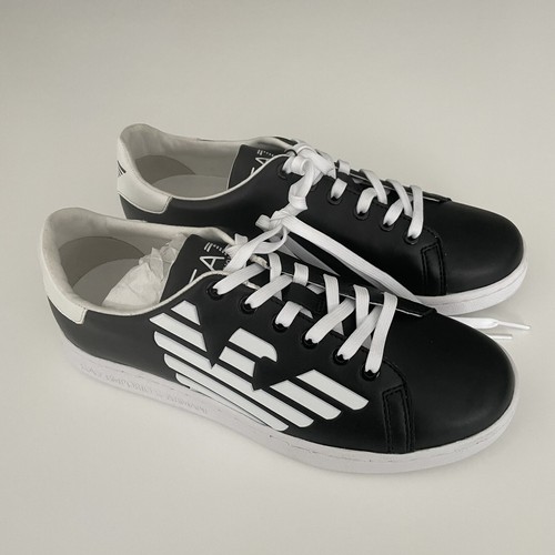 Emporio Armani Women/Teens Black Eagle Logo Trainers UK 3.5 - 第 1/5 張圖片