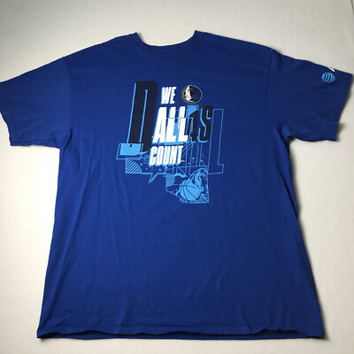 Dallas Mavericks AT&T T-Shirt Mens XL We All Count Promo NBA Basketball Tee 