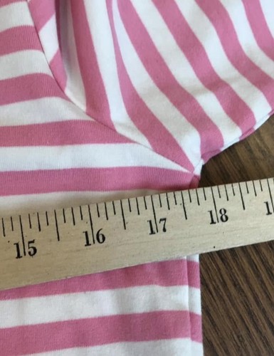 NEW Smock A Dot Kids Pink & White Striped Ruffled LongSleeve Dress Size XS *mark - Picture 4 of 12