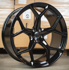 19" SEAT LEON 2005-2026 GLOSS BLACK RS6F DESIGN 8.5J ALLOY WHEELS/SET OF 4