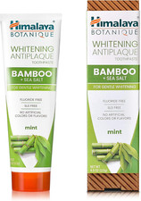 Botanique Whitening Antiplaque Toothpaste with Bamboo Sea Salt, Fluoride Free,