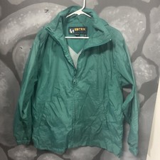 Vintage 90s Eddie Bauer Ebtek Mens Small Venter Nylon Windbreaker Jacket Green