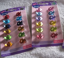 12 Goody Girls Pastel Color Plastic Flower Tiny Sectioning Hair Clips Teeth Grip