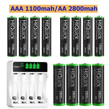AA AAA Ni-MH Rechargeable Batteries 2800mAh-1100mah / LCD Charger Lot US