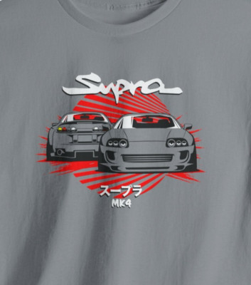 Supra MK4 JDM T-Shirt, Japanese Car Graphic Tee, Drift Turbo Import Tuner Shirt