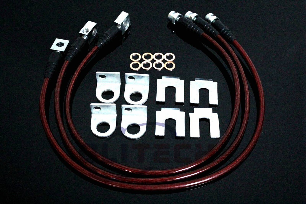 Stainless Extended Brake Line Fit 87-06 Jeep Cherokee XJ ZJ