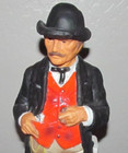 VINTAGE 1969 Lionstone Whiskey DECANTER "The Gambler" Derby Hat Lid Top (Empty) — photo 2