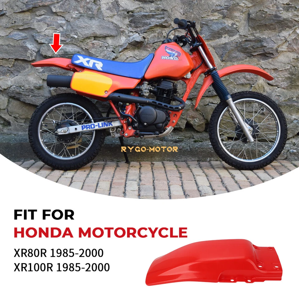 Protetor de lama traseiro vermelho compatível com Honda XR80R XR100R XR80 R XR100 R 1985-2000 - Imagem 3 de 4