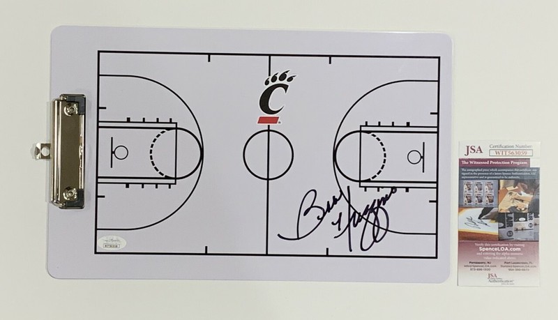 BOB HUGGINS SIGNED CLIPBOARD CINCINNATI BEARCATS BOBBY HOF JSA COA