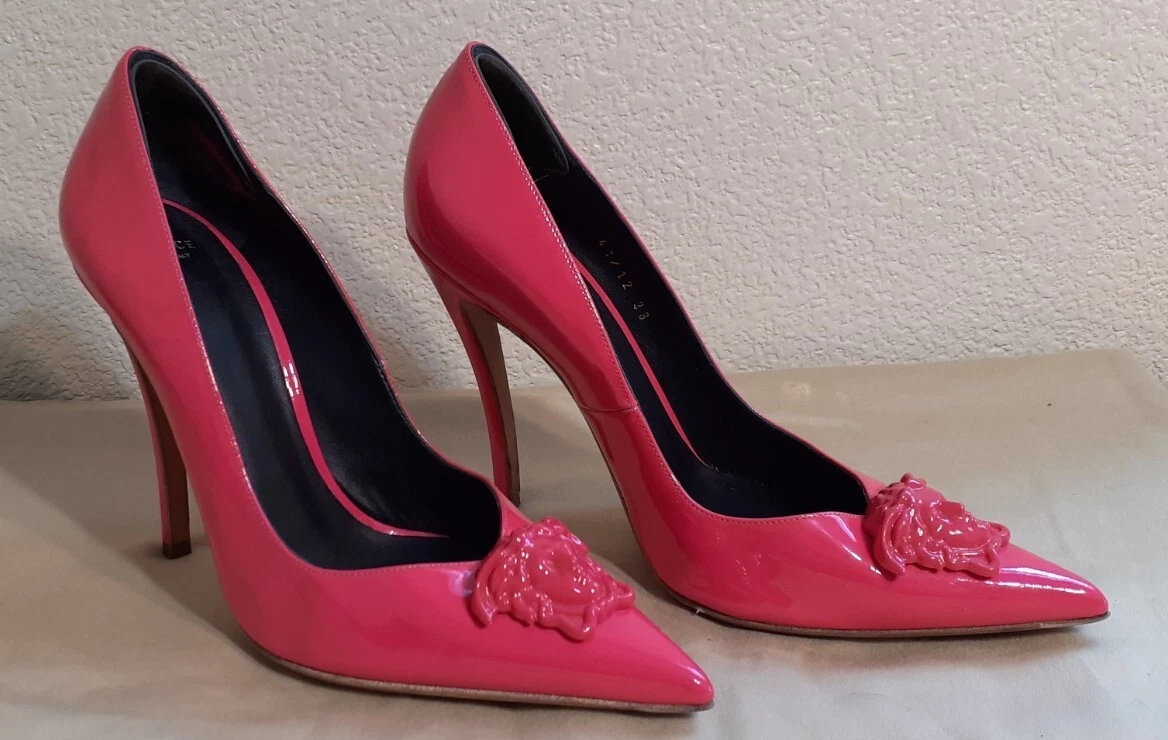 VERSACE Palazoo HOT PINK Medusa Head Pumps Heels Shoes 38 | eBay