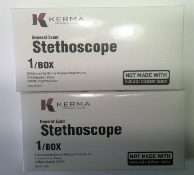 Kerma Medical 4600 Stethoscope Black Head 31.5'', Brand New PACK OF 2