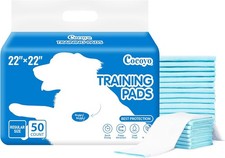 Super Absorbent 22x22 Inch Puppy Training Pads 50 Count Dog Potty Pads Washable