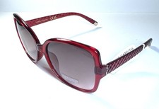 NWT 65 VINCE CAMUTO Red Gold Sunglasses VC1086  Case