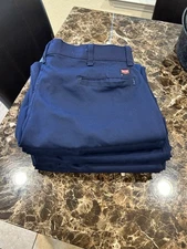 Red Kap Industrial Pants Blue 36 Waist 32 Inseam.  Five Pairs For $28 Total