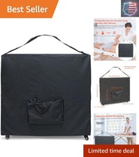 Heavy-Duty Massage Table Carrying Bag with Adjustable Shoulder Strap in Black