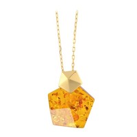 Cognac Baltischer Bernstein Vergoldetes Silber Collier