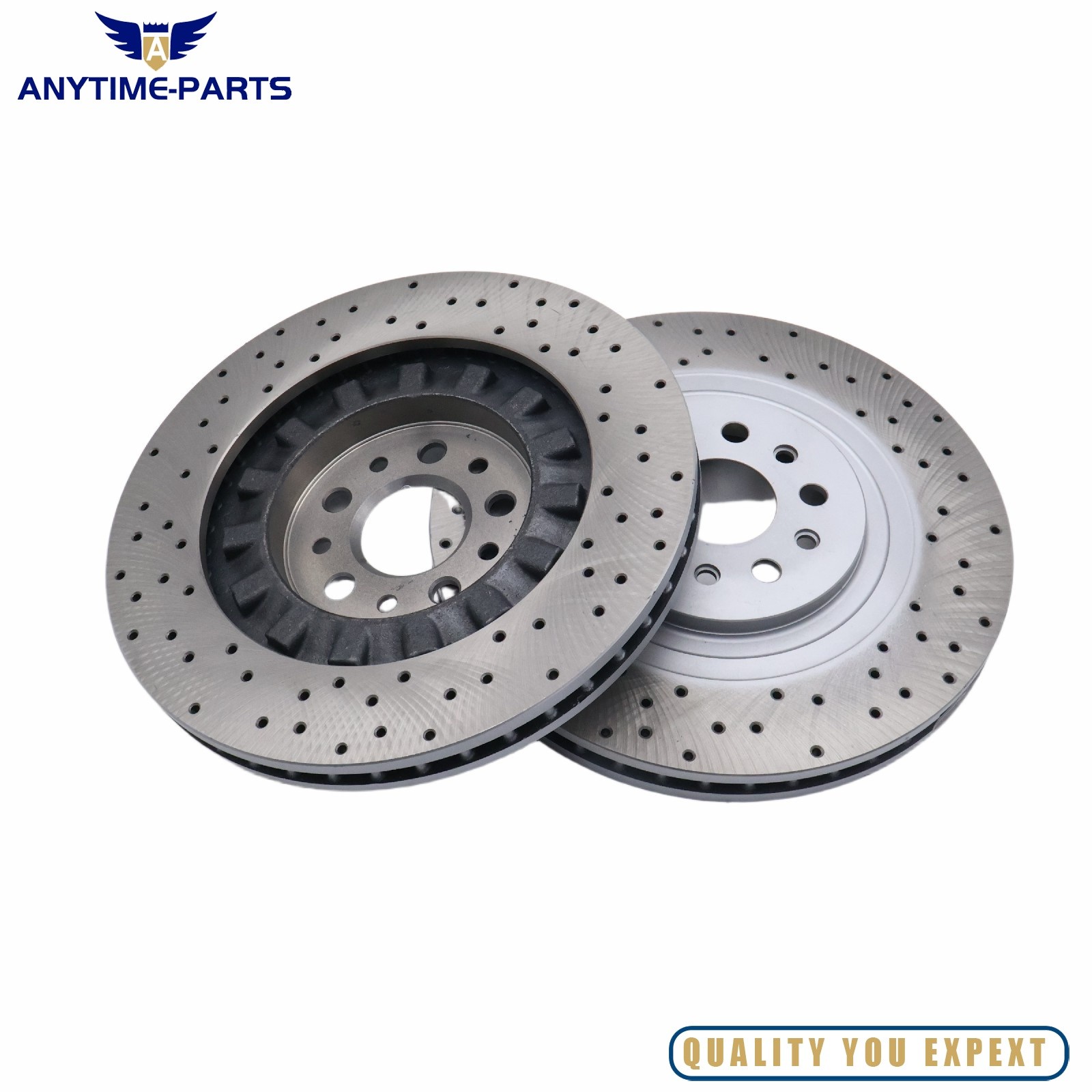 2x Front Brake Rotors 670030935 Fits Maserati Ghibli Quattroporte Brake Disc