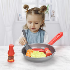 8PCS Children Kitchen Food Toys Simulation Cookware Game Set Pretend Play Pot St