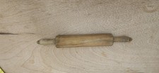 Vintage Wood Rolling Pin Rustic Primitive 17" Two Piece Handles Cottage Core
