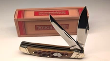 ROUGH RYDER 3 3/4" Copperhead Amber Jigged Bone Folding Pocket Knife RR2289