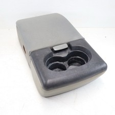 2004-2008 Ford F-150 Jump Seat Center Console Armrest W 2 Cup Holder Cloth Gray