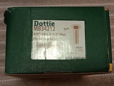 Dottie MB 34212  3/4" - 10 X 2-1/2" Hex Head Tap Bolt 25 Pcs Per Box