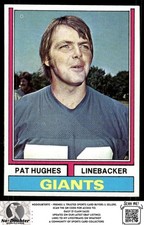 1974 Topps #74 Pat Hughes New York Giants
