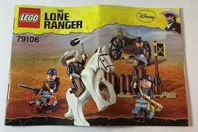 LEGO(79106) DISNEY, THE LONE RANGER, (LOT of 4) CANNONS & ACCESSORIES (RARE) 